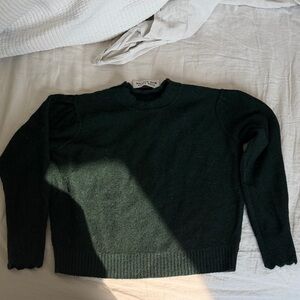 Classic Dark Green Crew Neck Sweater